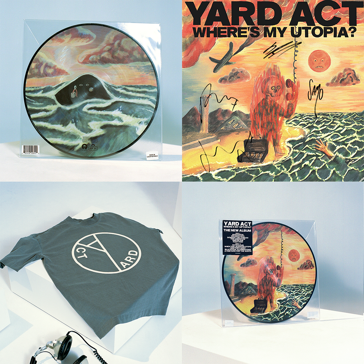 Where’s My Utopia?: Picture Disc, Charcoal T-shirt + Signed Art Card