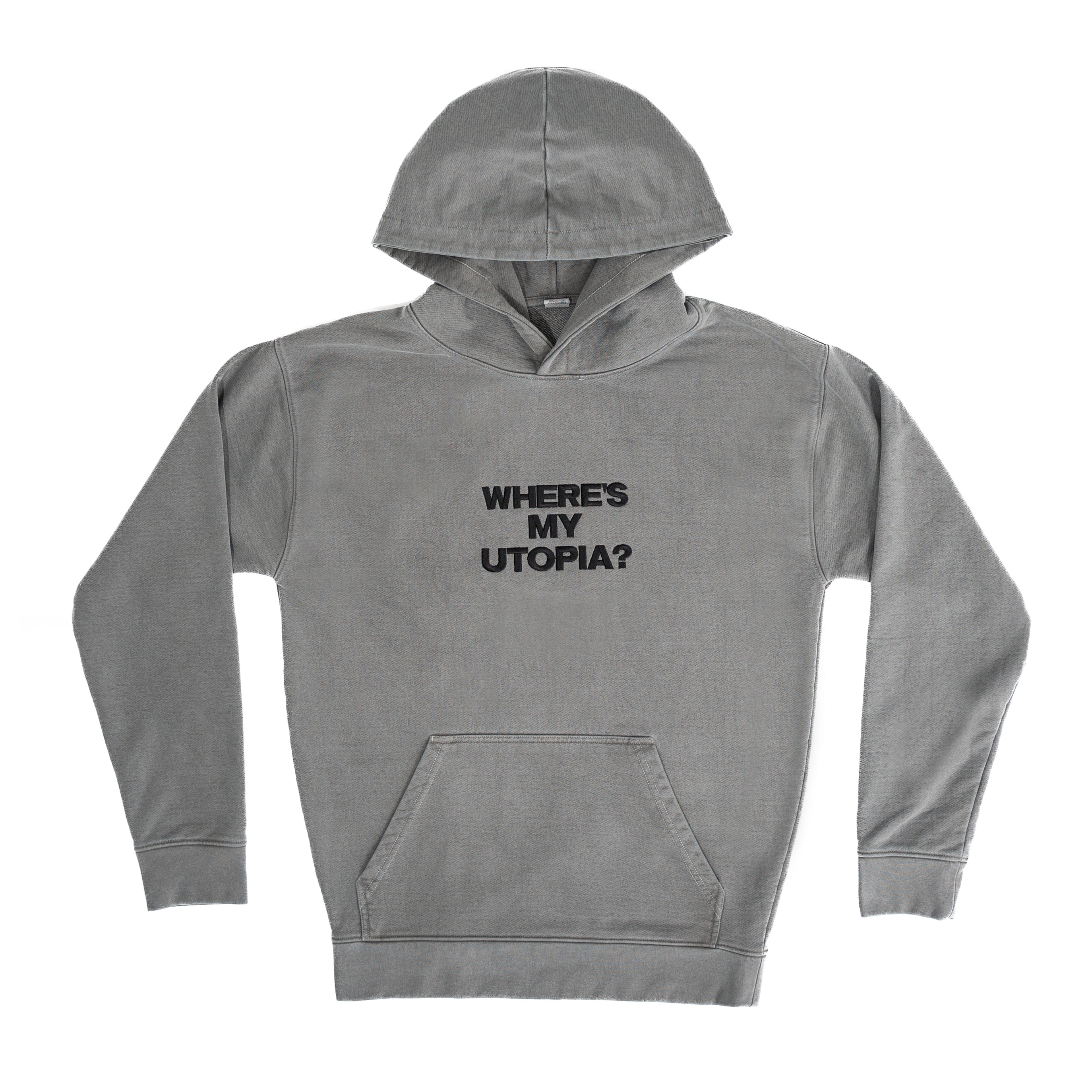 Yard Act - Where’s My Utopia?: Premium Washed Charcoal Hoodie